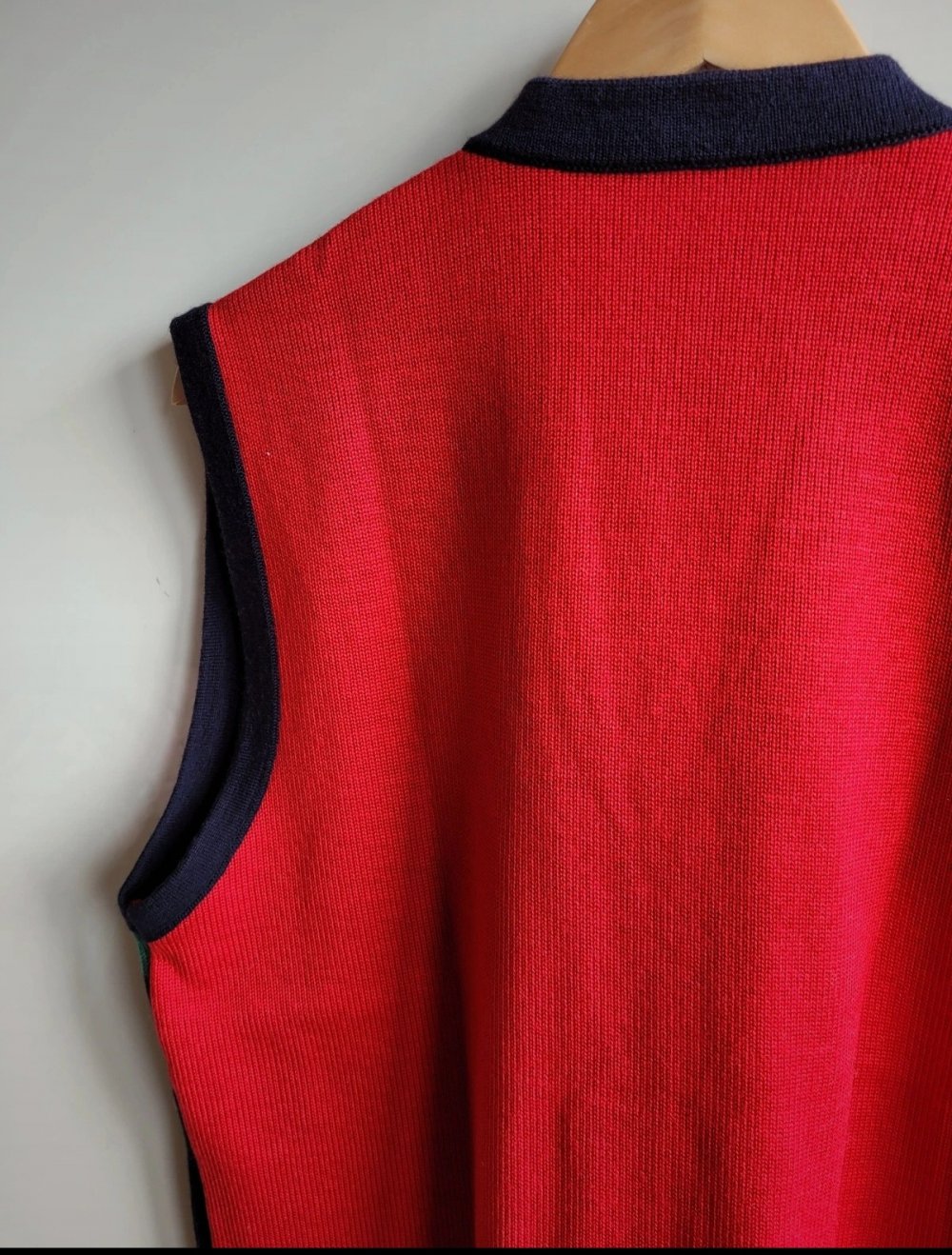 Vintage Strickweste Pullunder Weste Westover Stickerei bestickt Strickcardigan granny Cardigan Strickjacke truevintage neuwertig rot blau grün M 38 realvintage
