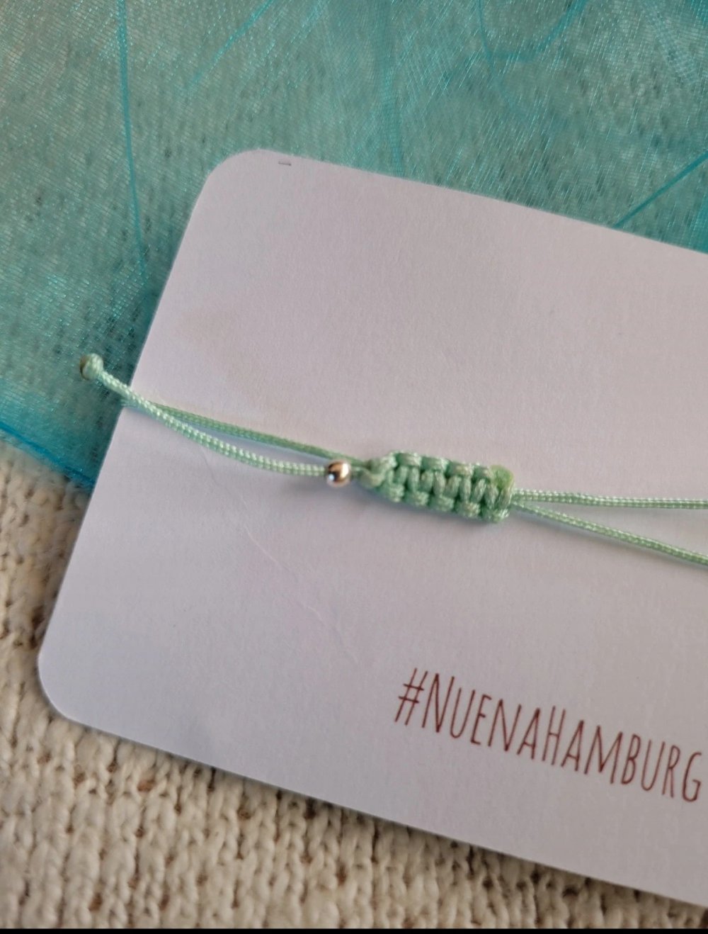 Handmade Armband Karma größenverstellbar Boho Hippie Gypsy Gipsy filigran Schmuck one Size neu mint Yoga Yogi