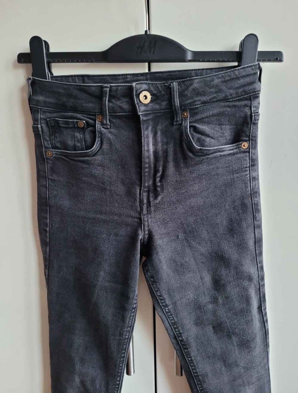 H&M &denim High Waist Skinny 26/30 Ankle Röhrenjeans Röhre Slim Stretch Strechjeans