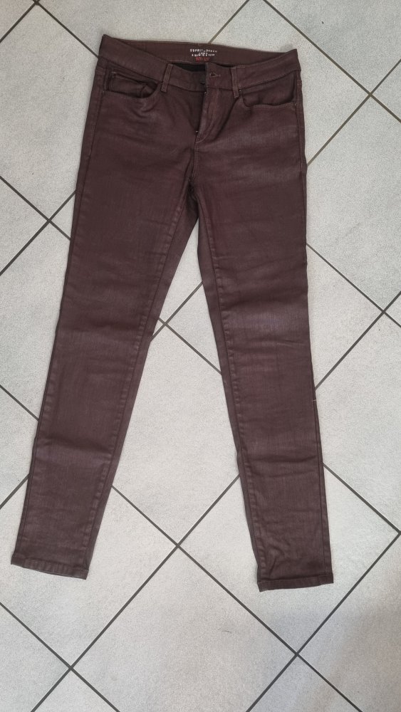 Esprit Hose W29, dunkel bordeaux, beschichtet