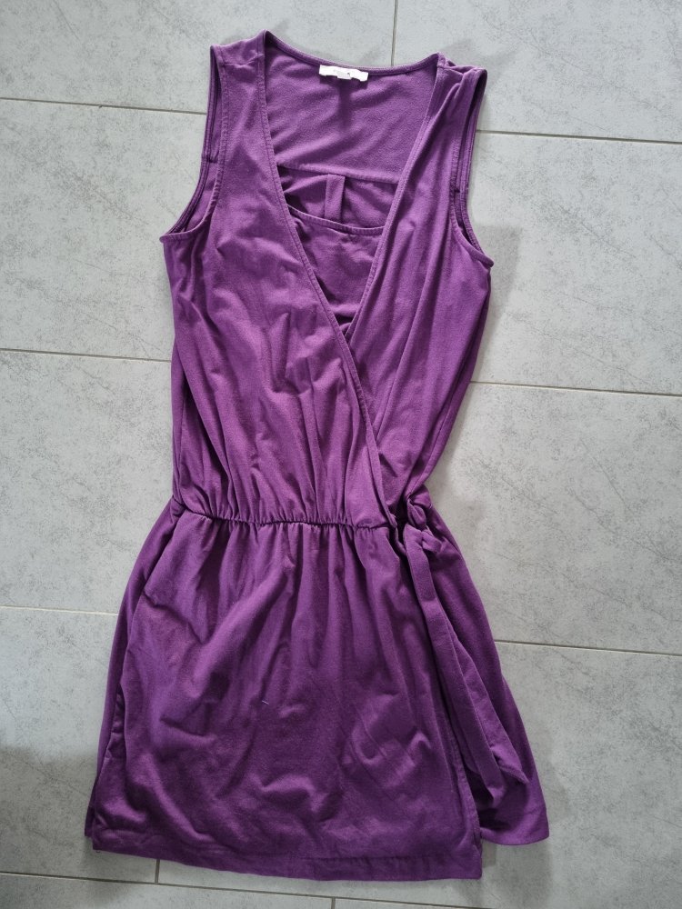 Esprit Shirtwickelkleid lila Gr.M 