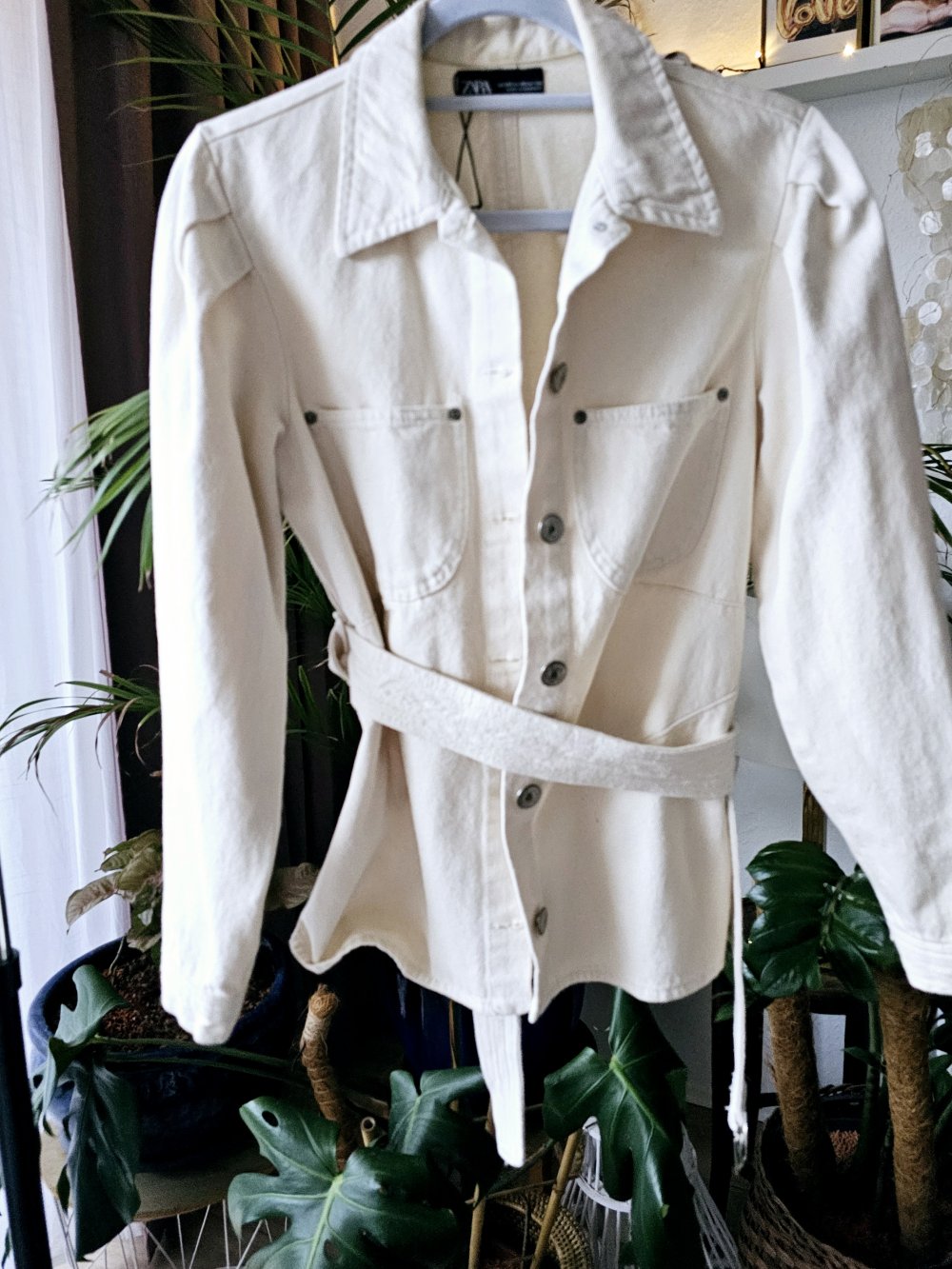Zara Jeans Jacke Hemd Damen Größe XS top Zustand 