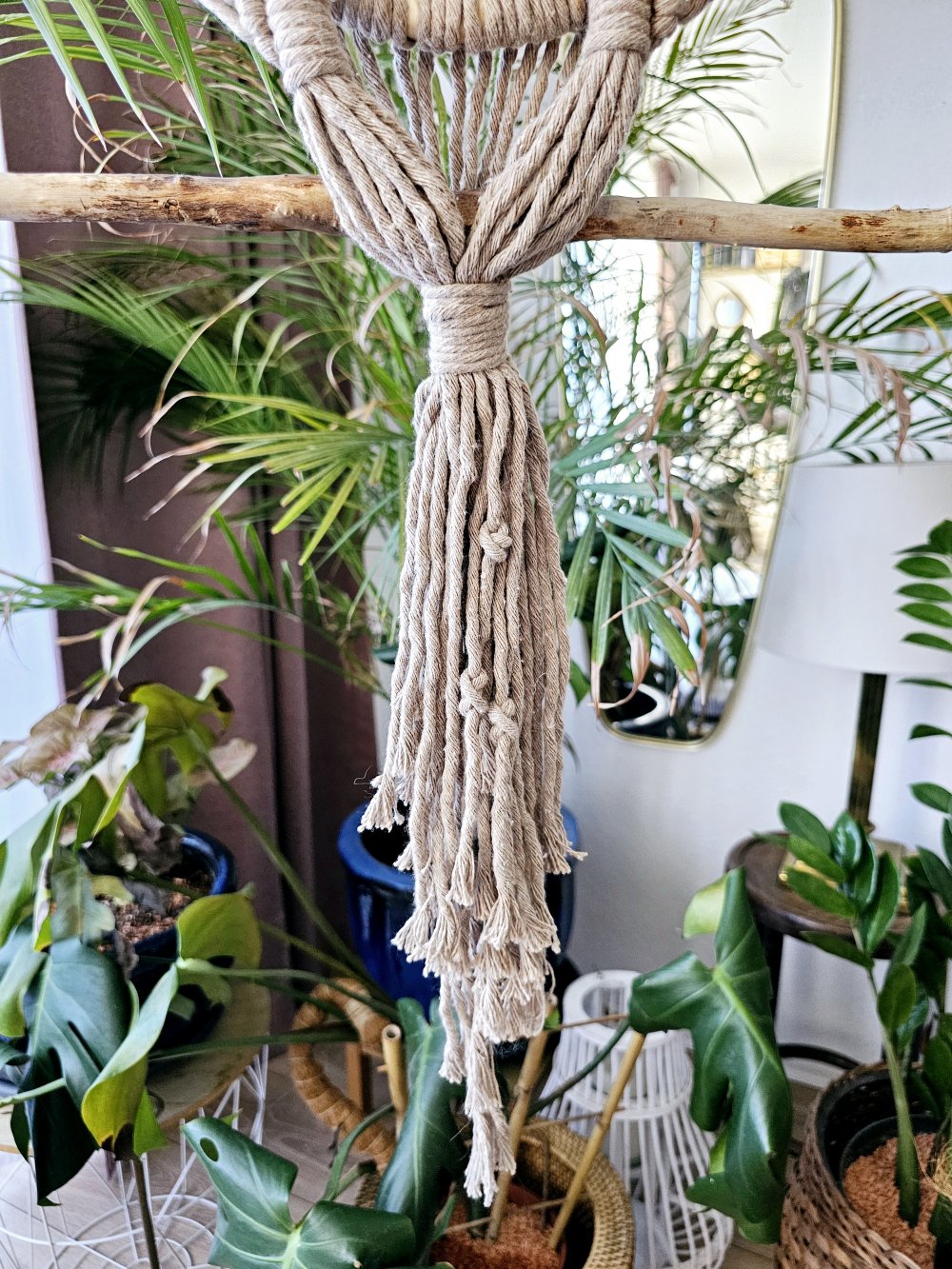 Große Makramee Macrame Eule Baumwolle Handmade Unikat
