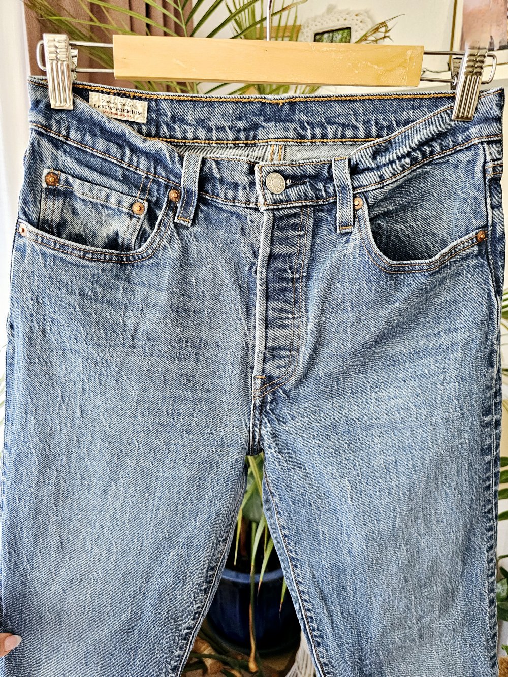 Levi's Jeans Hose Damen 501 Größe W28 L28 sehr guter Zustand