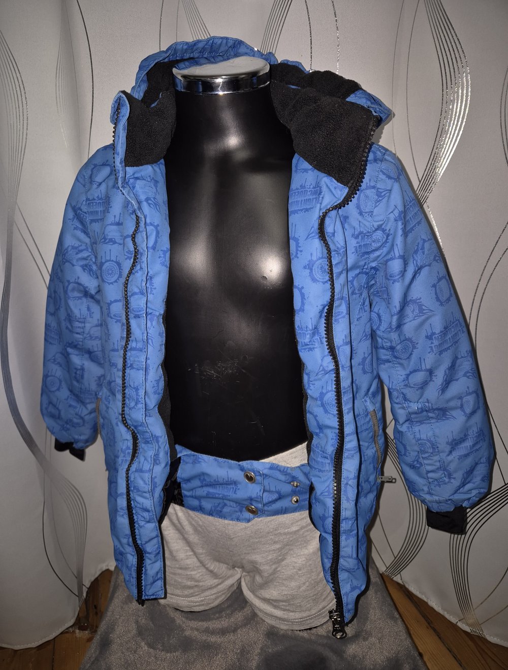 blaue Winterjacke Gr. 98/104