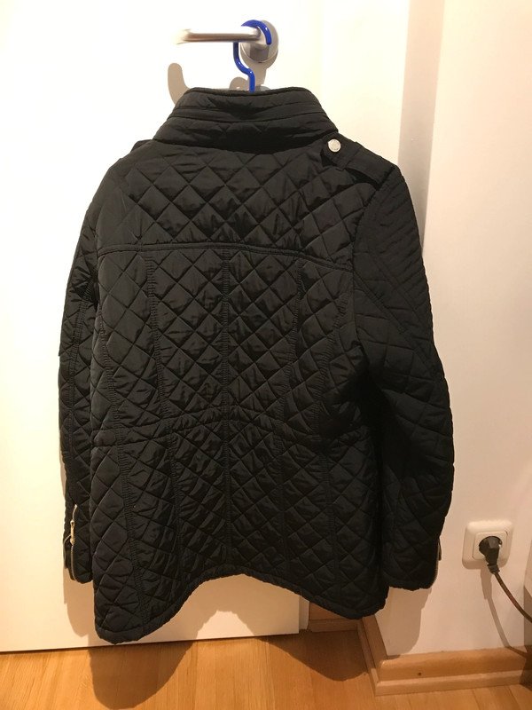 Michael Kors Damenjacke – Schwarz mit MK-Logo in Gold – Größe L