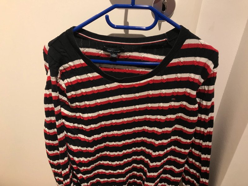 Tommy Hilfiger Pullover – Gestreift in Rot, Blau und Weiß – Größe XXL – Gebraucht