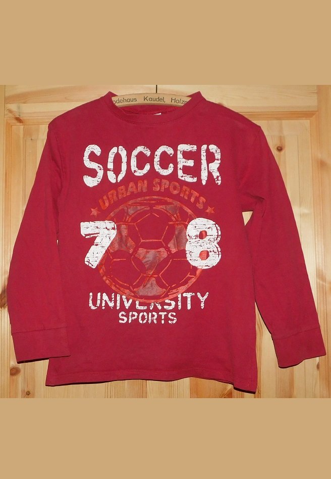 Gr.152 Langarmshirt rot Soccer