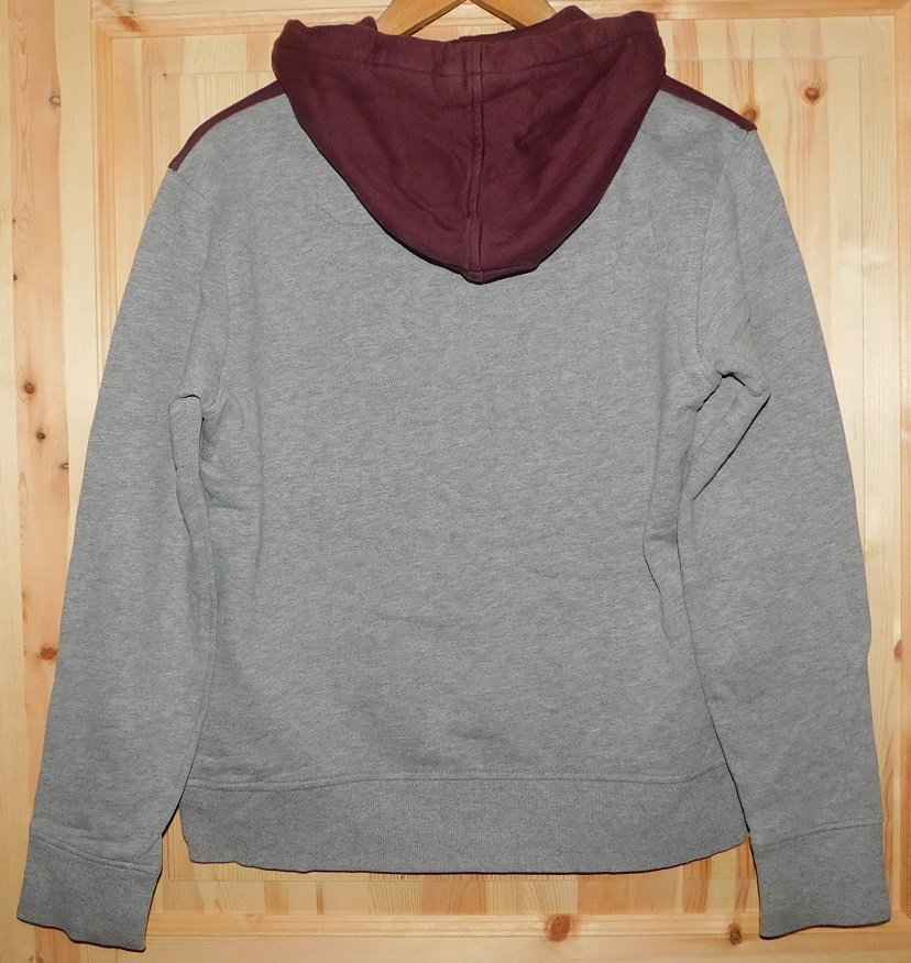 Gr.M Hoodie Kaputzenpullover grau weinrot - Jack & Jones