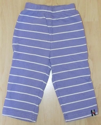 Gr.74 Baumwollhose Leggings lila weiß gestreift - Jako-o