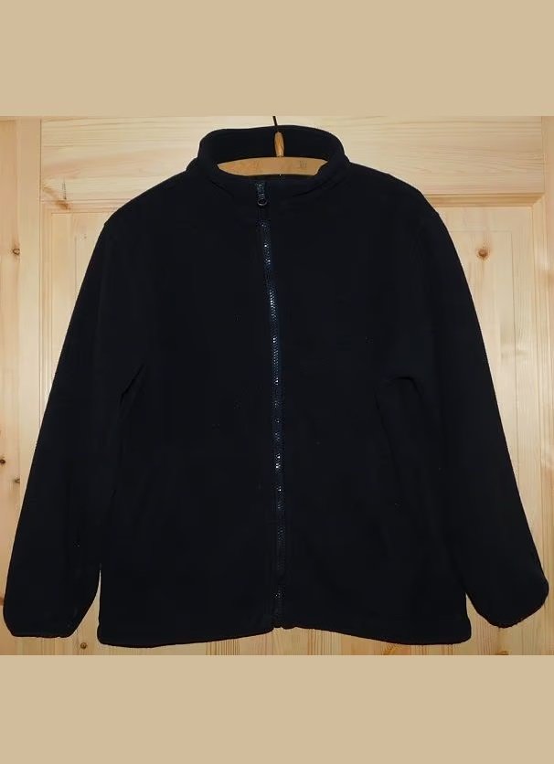 Gr.152 Fleece-Jacke Unterziehjacke Cardigan dunkelblau