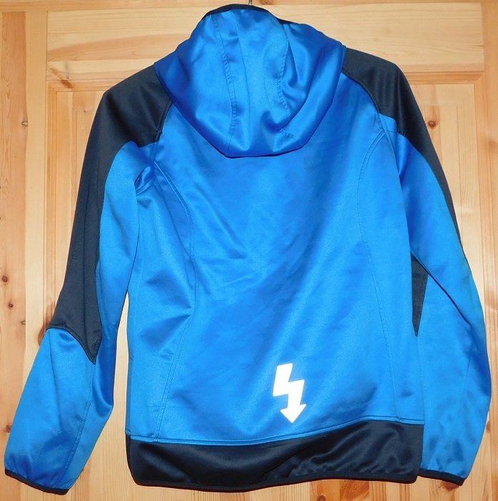 Gr.164 Softshell-Jacke blau gelb