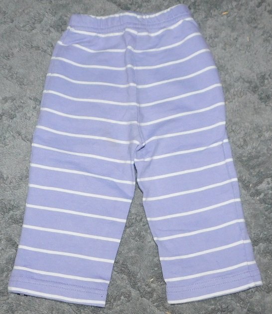 Gr.74 Baumwollhose Leggings lila weiß gestreift - Jako-o