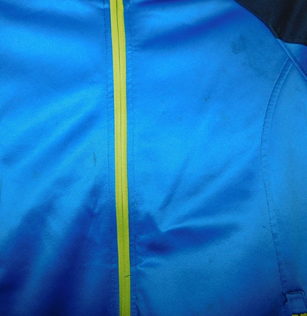 Gr.164 Softshell-Jacke blau gelb