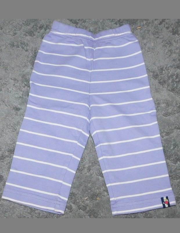Gr.74 Baumwollhose Leggings lila weiß gestreift - Jako-o
