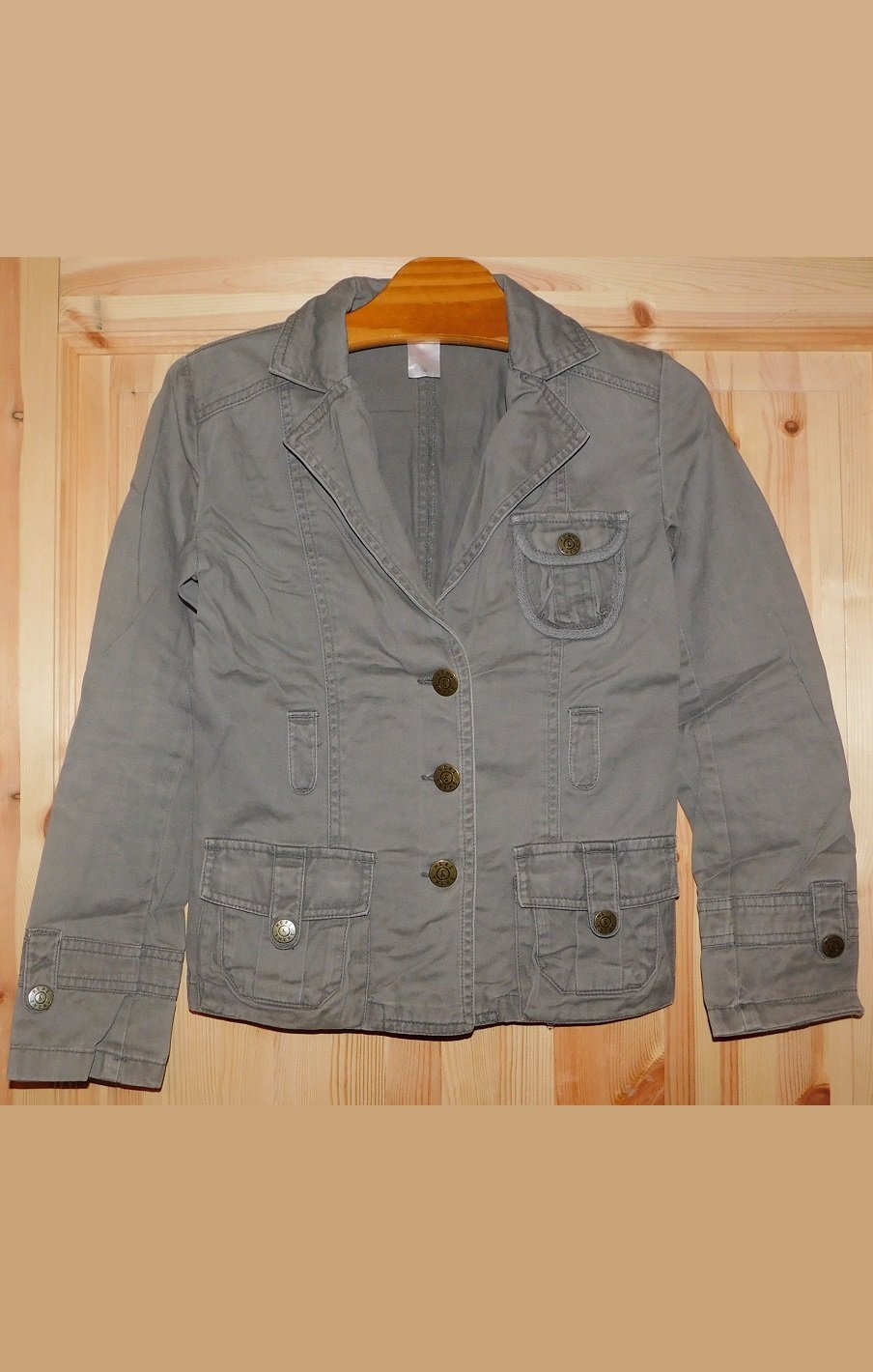 Gr.152 Jeansjacke / Kurzjacke in khaki