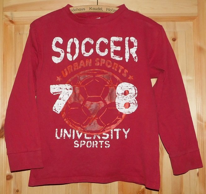 Gr.152 Langarmshirt rot Soccer
