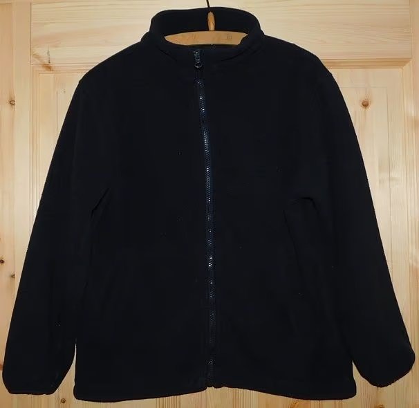 Gr.152 Fleece-Jacke Unterziehjacke Cardigan dunkelblau