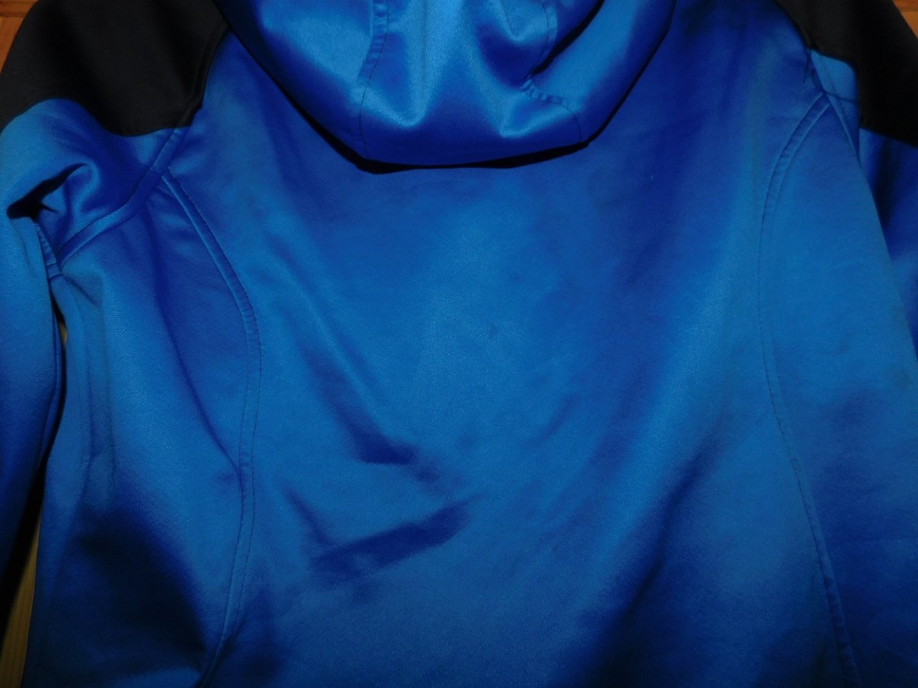 Gr.164 Softshell-Jacke blau gelb