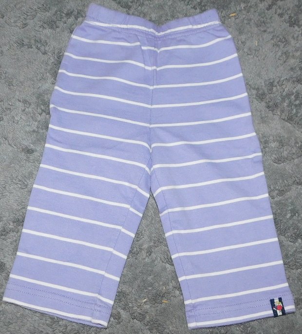 Gr.74 Baumwollhose Leggings lila weiß gestreift - Jako-o