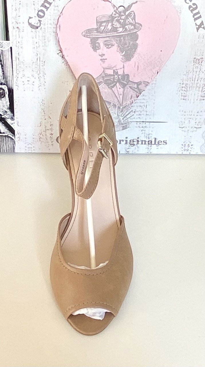 UNGETRAGEN ESPRIT Mary Janes Sandalen Gr. 39 Beige/hellbraun wie Neu!