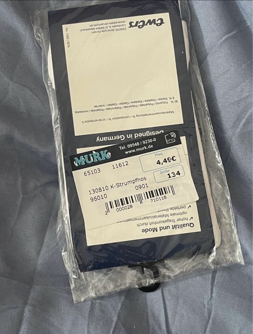 Kinder Strumpfhose 134/146 Weiss  40 den