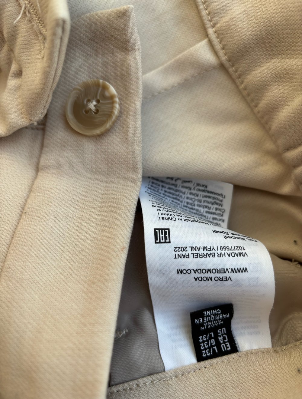 Hose Beige Größe XL neu Vero Moda