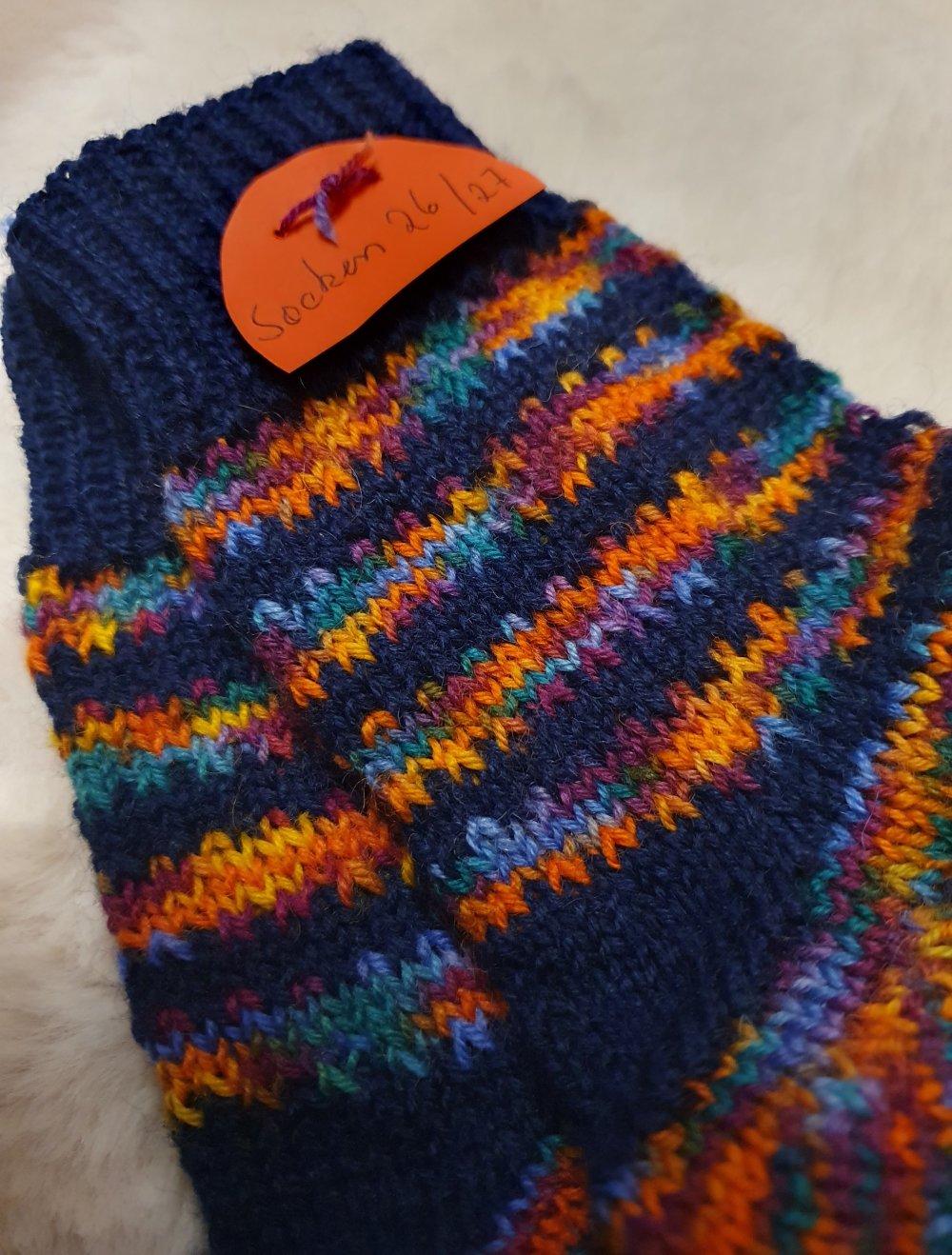 Handgestrickte Socken
