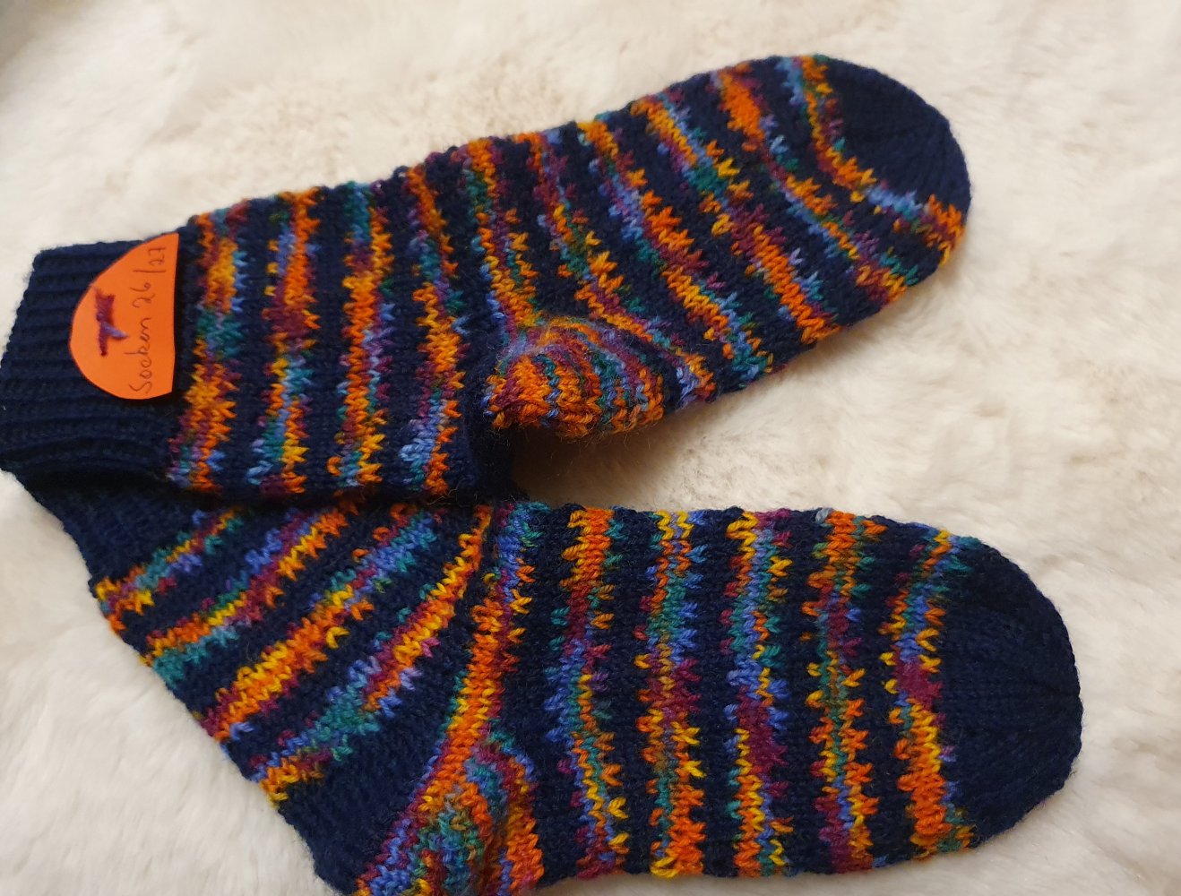 Handgestrickte Socken
