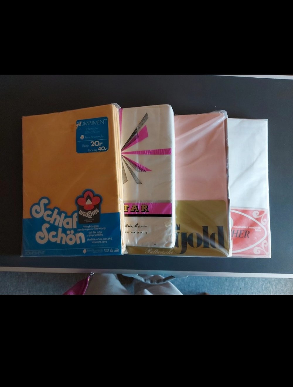 4x Betttücher-Sets, je 2x 150x250cm