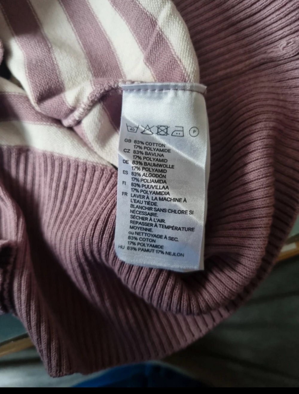 Gestreifte Strickjacke in L von H&M