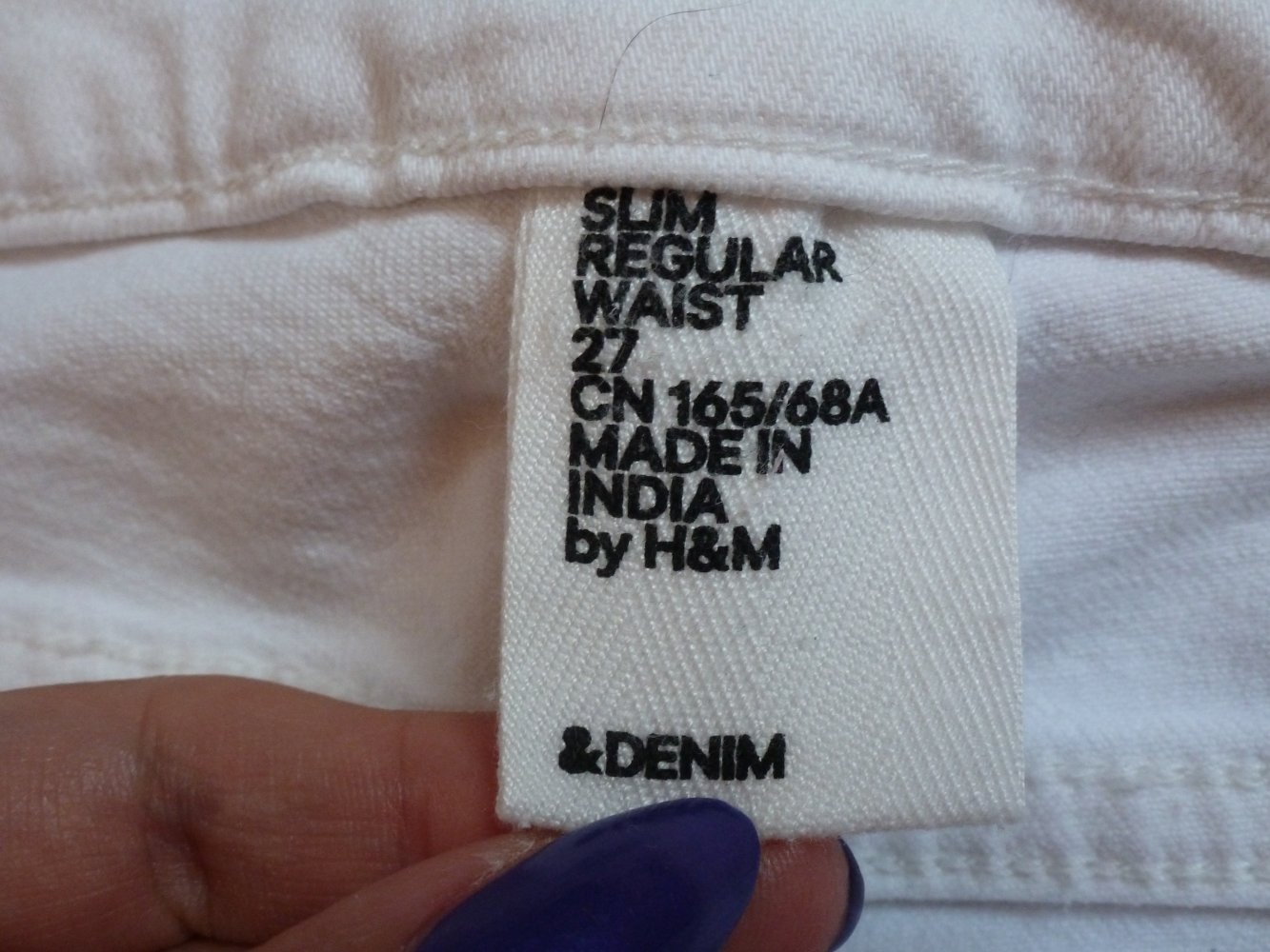 weisse Jeans H&M destroyed Risse