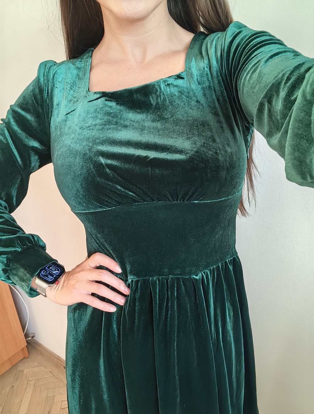 Samt kleid grün samt Optik samtkleid Partykleid anlass