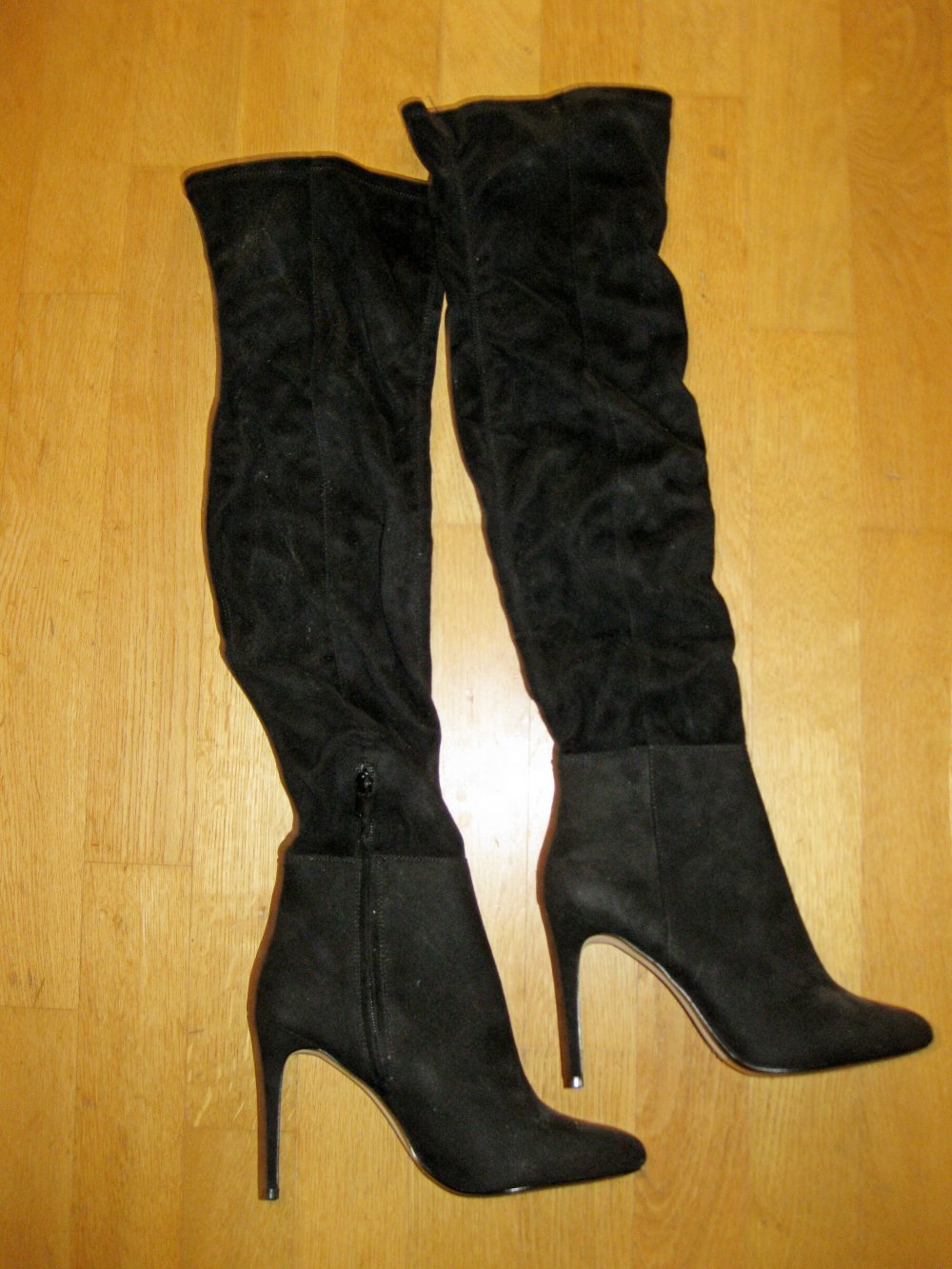 Mango MNG Overknees Stiletto schwarz Stretch 40