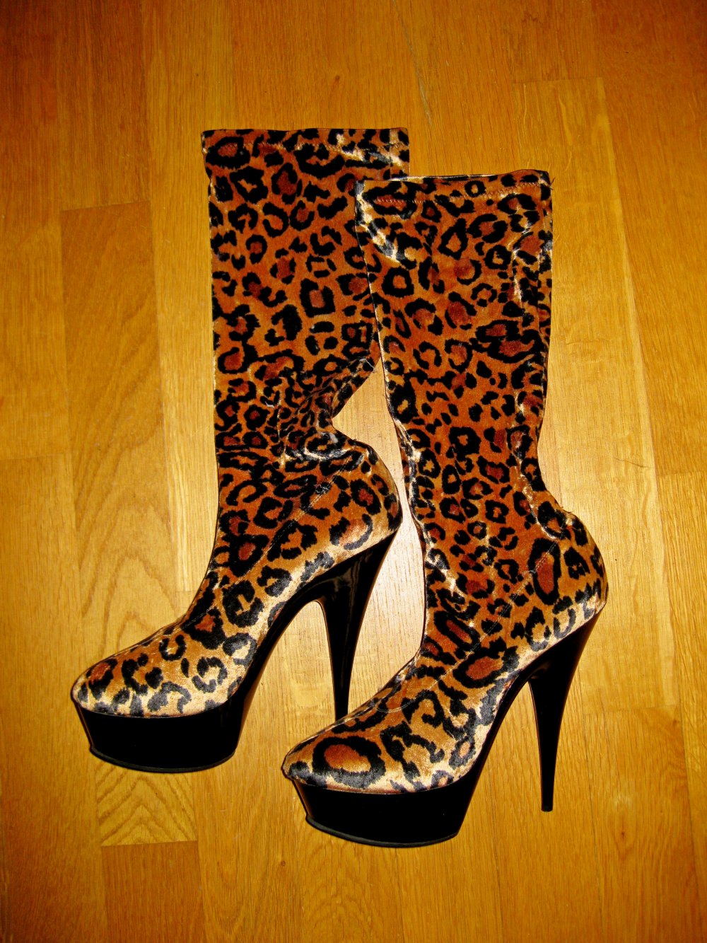 Mi Piaci High Heel Plateau Gogo stretch Stiefel Gogo Stiefel leo