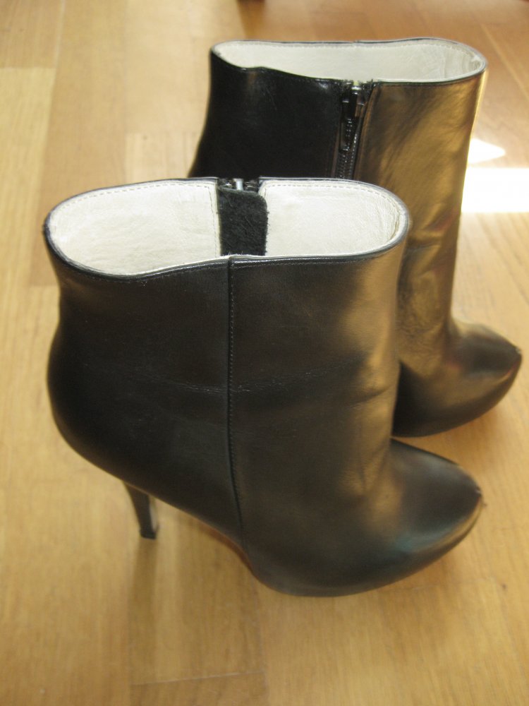 Buffalo Stiefeletten schwarz Plateau Stiletto sexy Leder 40