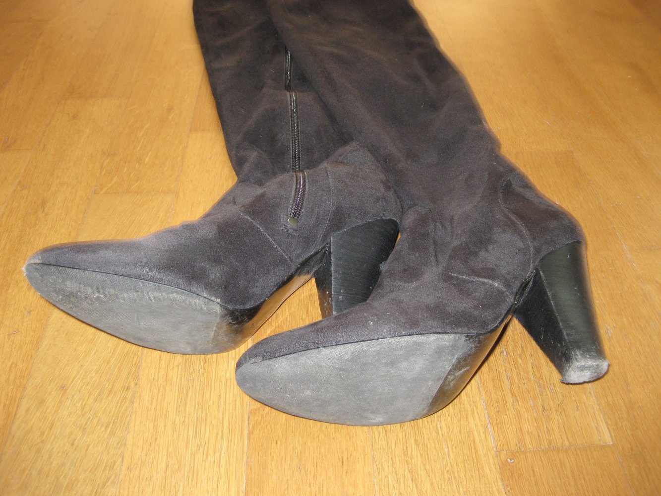 Zara Cowboy Overknee Stretch Schlupfstiefel schwarz 40