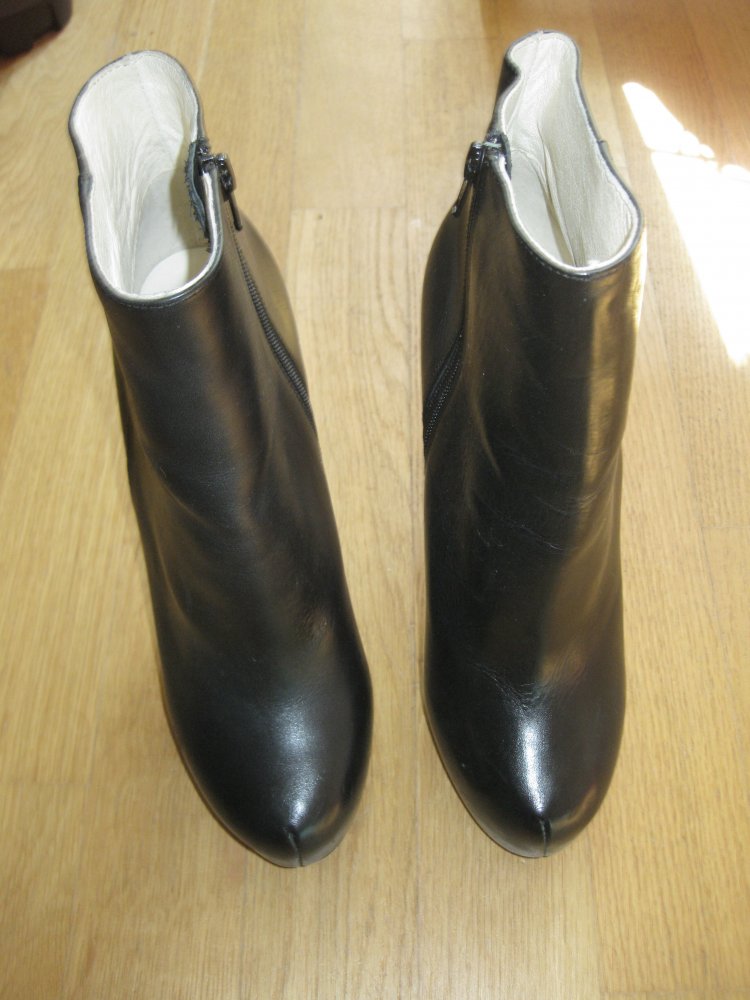 Buffalo Stiefeletten schwarz Plateau Stiletto sexy Leder 40