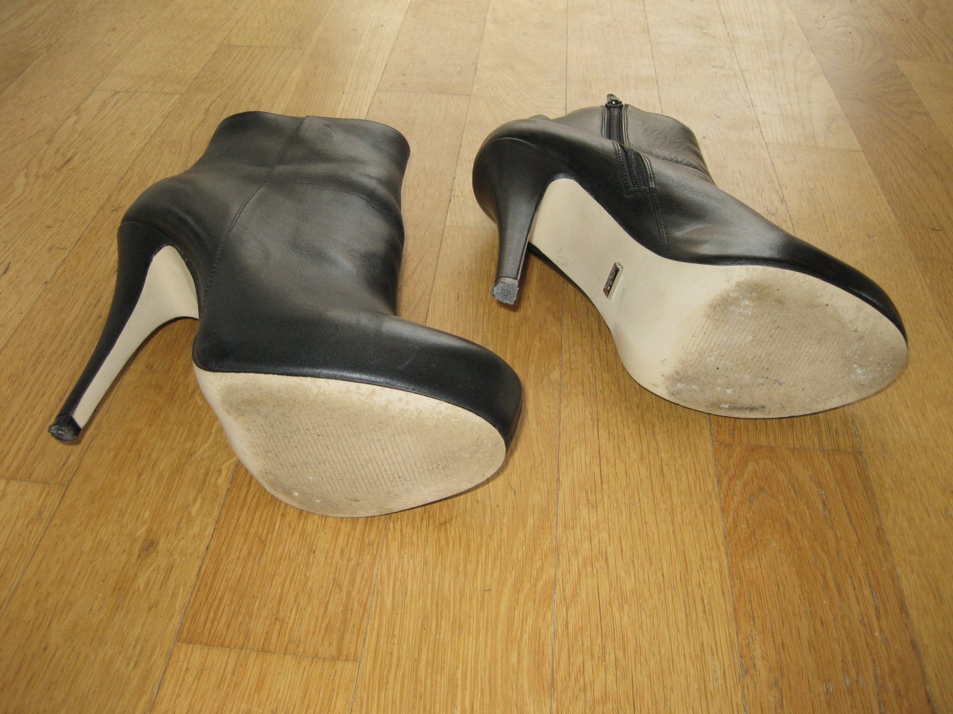 Buffalo Stiefeletten schwarz Plateau Stiletto sexy Leder 40