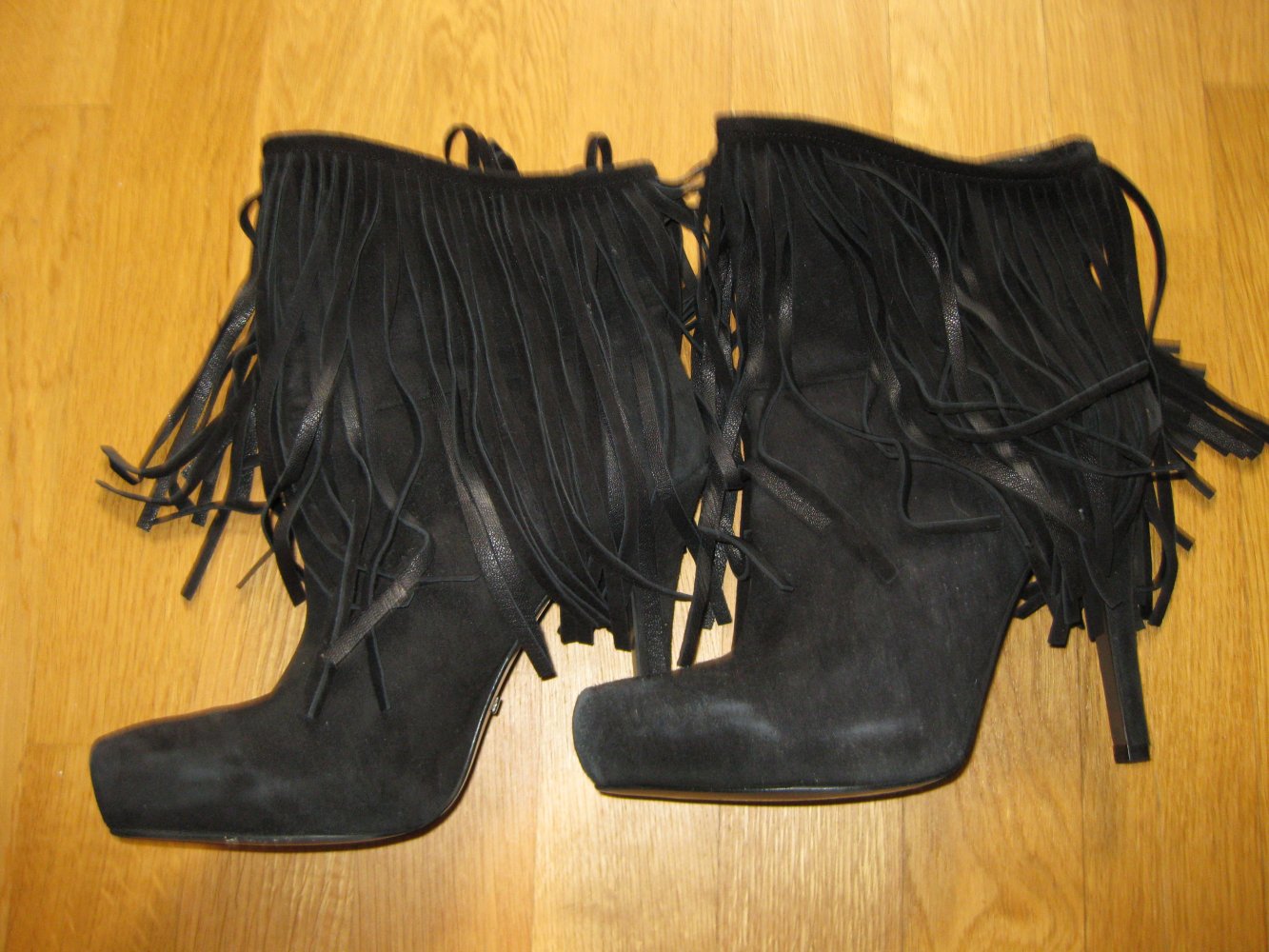 Buffalo Stiefeletten schwarz Plateau Fransen Fringe 40