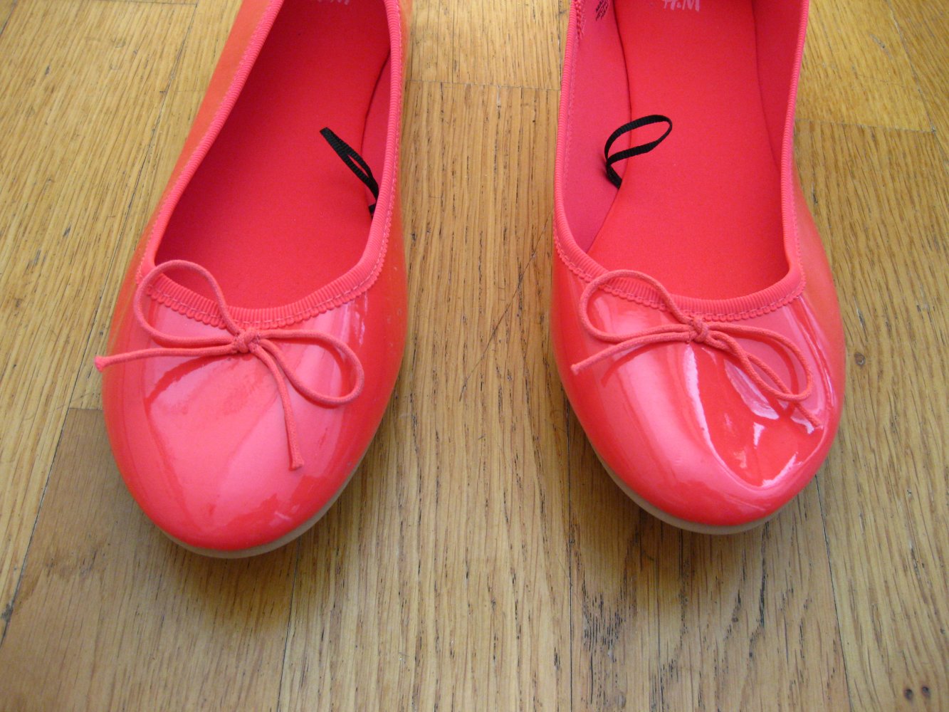 NEU H&M Lack Gummi Pink Ballerinas 40