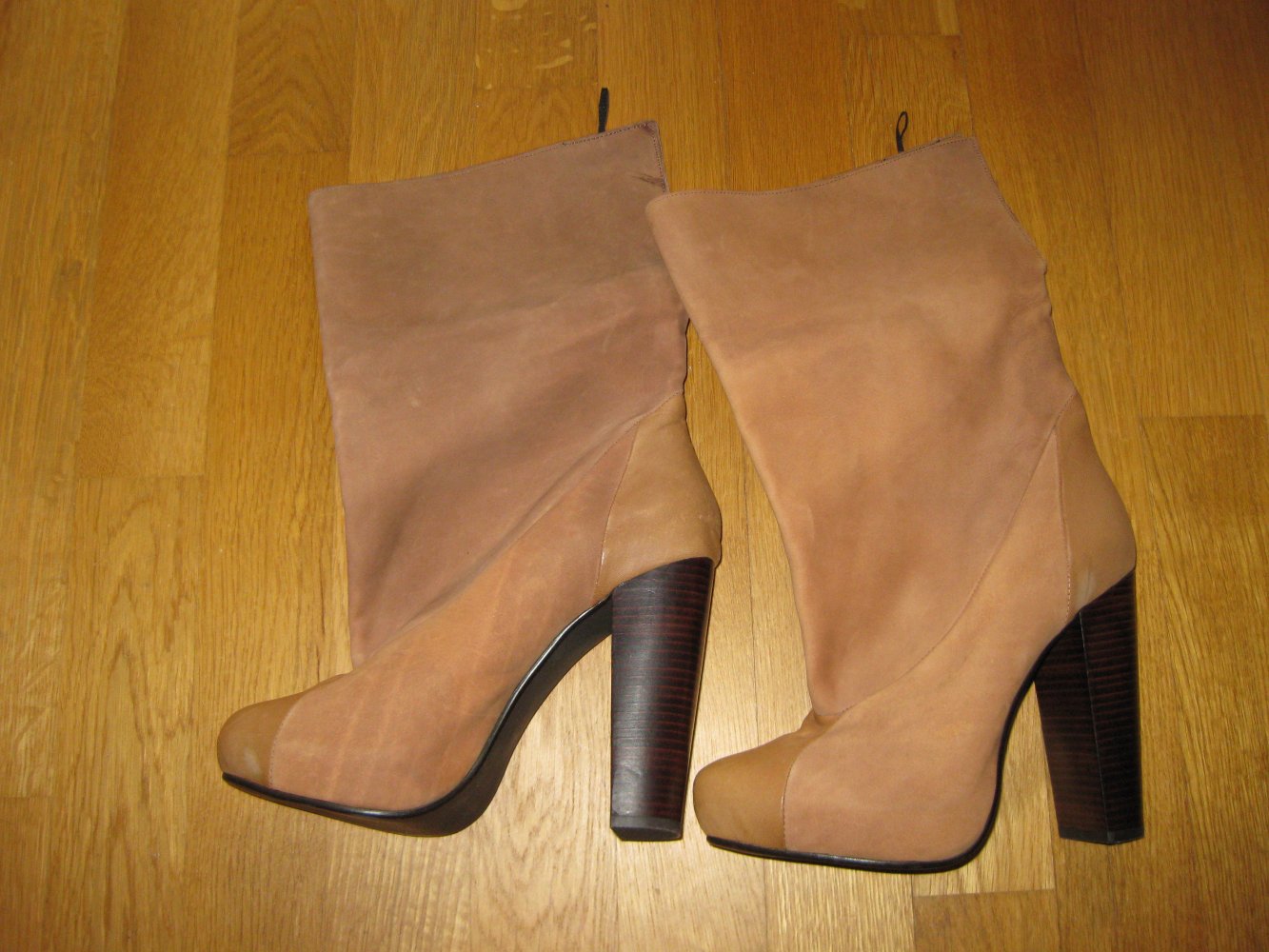 H&M Plateau Cowgirl Stiefeletten braun Leder 40
