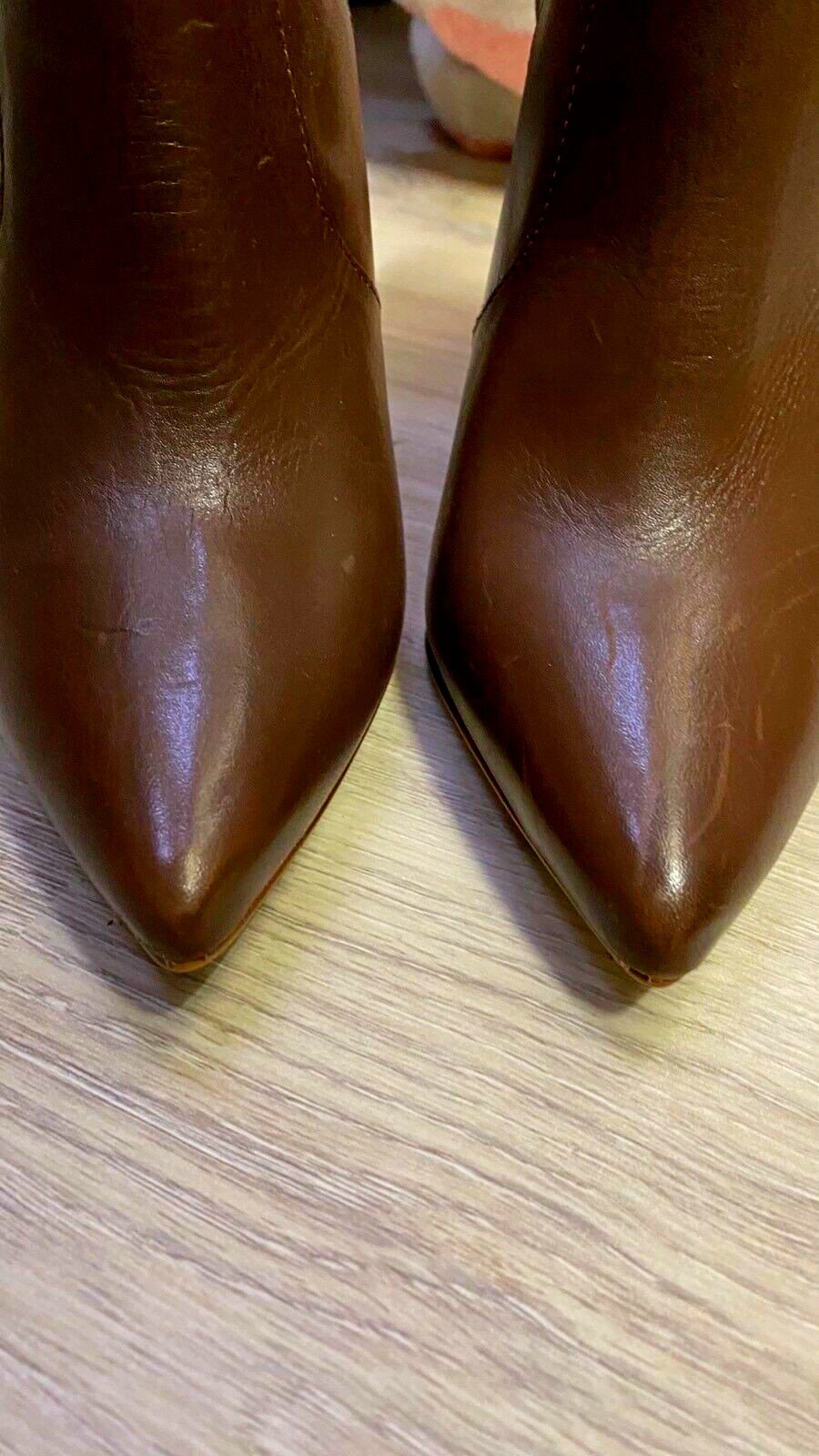 Buffalo Stiefeletten braun spitz Stiletto sexy Leder 40