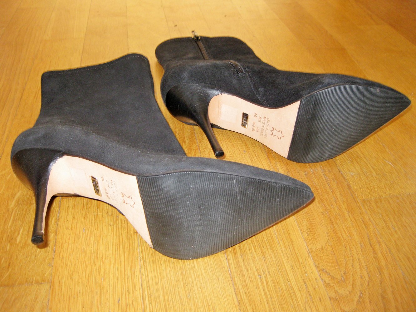 Buffalo Stiefeletten schwarz spitz Stiletto Wildleder 40