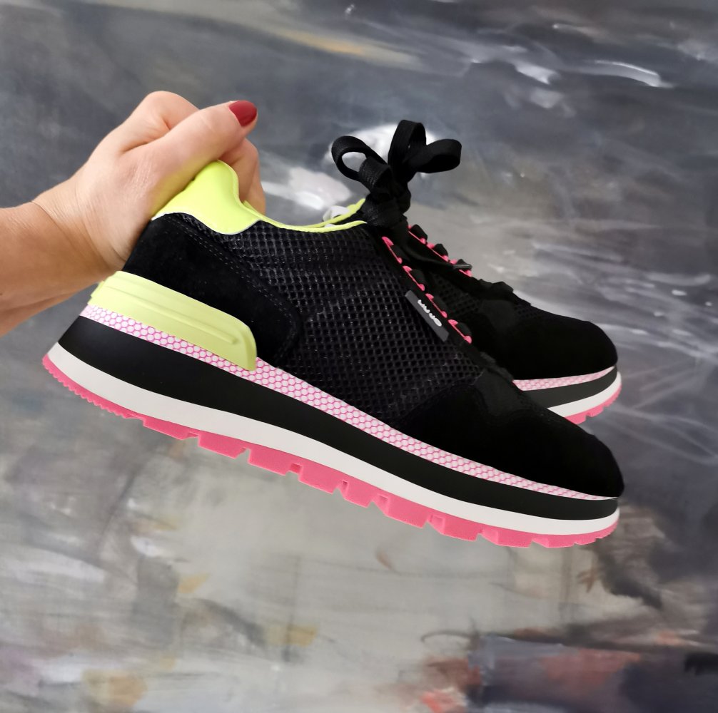 Liu Jo - Amazing 10 Sneaker - Leder / Nylon - Neon - Gr. 38 - Neu!