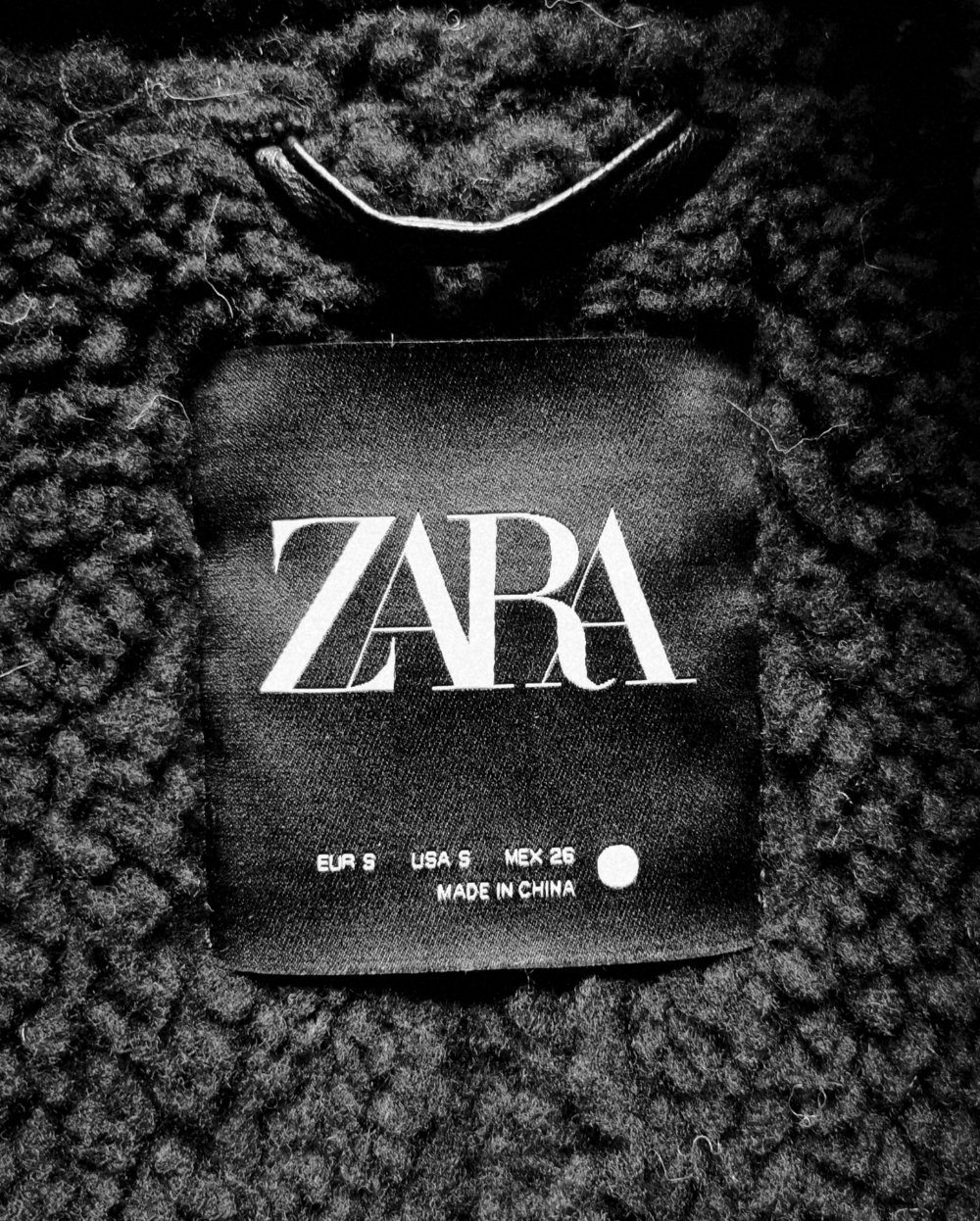 Zara - Biker Teddy Jacket - Black/Schwarz - Gr. S / 36 - Neu!