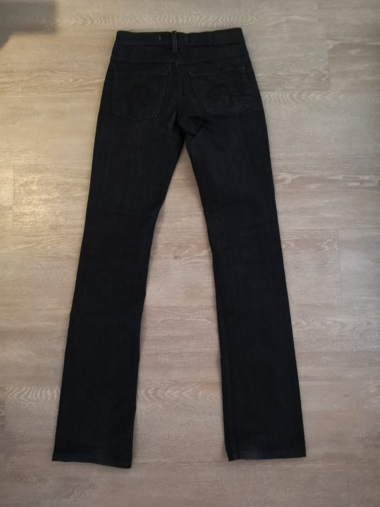 Dunkelblaue Bootcut-Jeans TYRA