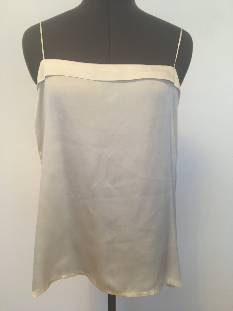 AKRIS of switzerland Top, 100 % Seide - weiß, Gr. 38 / M