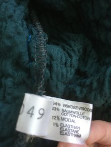 Vintage - Samtjacke Grün mit großen Zierknöpfen, Samt Viskose Baumwolle Gr. M / 38