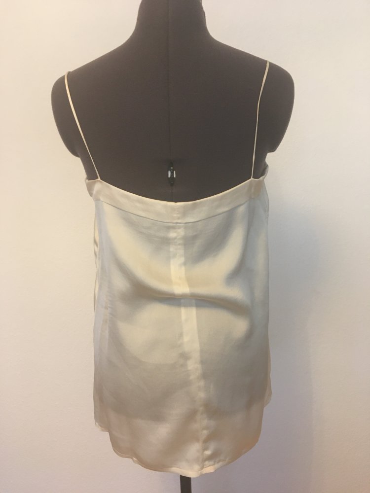 AKRIS of switzerland Top, 100 % Seide - weiß, Gr. 38 / M